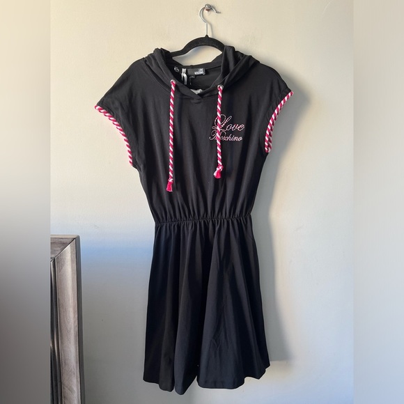 NWT Love Moschino Black Dress with candy cane coloured trims (size 4) - Picture 2 of 12